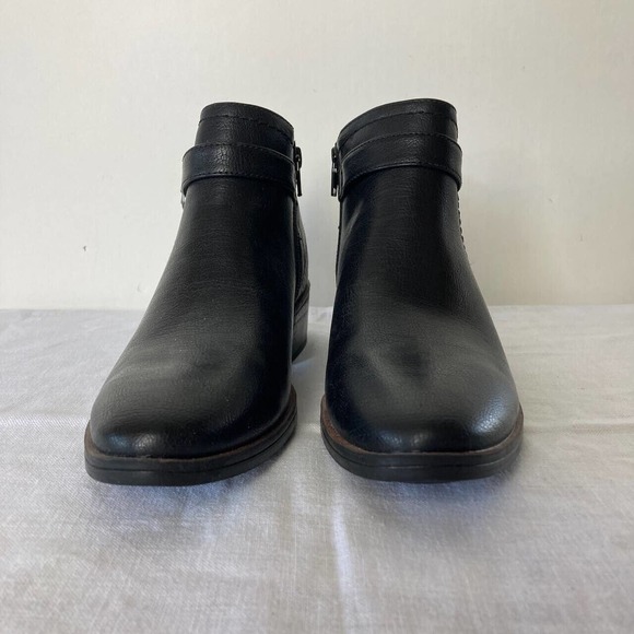 EUC Baretraps Ankle Boot, Bootie, Women's Size 7.5 M Black Faux Snake Skin - Picture 3 of 10